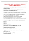 Indiana MPJE Practice Questions AND ANSWERS | (110QUESTIONS) GRADED A