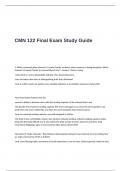 CMN 122 Final Exam Study Guide Questions with Correct Answers