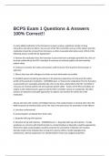  BCPS Exam 1 Questions & Answers 100% Correct!!