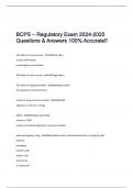  BCPS – Regulatory Exam 2024-2025 Questions & Answers 100% Accurate!!