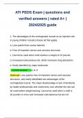 ATI PEDS Exam | Questions and Verified Answers | Rated A+ | 2024/2025 Guide