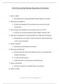 C213 Accounting Review Questions & Answers