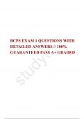   BCPS EXAM 1 QUESTIONS WITH DETAILED ANSWERS // 100% GUARANTEED PASS A+ GRADED