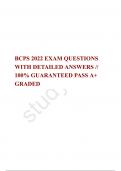 BCPS 2022 EXAM QUESTIONS WITH DETAILED ANSWERS 