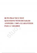 BCPS PRACTICE TEST QUESTIONS WITH DETAILED ANSWERS // 100% GUARANTEED PASS A+ GRADED 