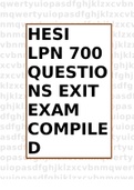 HESI LPN 700 QUESTIONS EXIT EXAM COMPILED