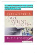 TEST BANK ALEXANDER’S CARE OF THE PATIENT IN SURGERY 16TH EDITION 