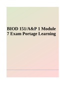 BIOD 151/A&P 1 Module 7 Exam Portage Learning