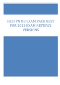 HESI PN OB EXAM PACK BEST FOR 2022 EXAM REVIEW2 VERSIONS