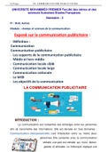 COMMUNICATION PUBLICITAIRE