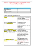 NSG 361> Cognitive,Psychosocial,Cancer,Genitourinary& Neurological Peds Final Exam.