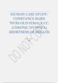 IHUMAN CASE STUDY: CONSTANCE BARN 70YRS OLD FEMALE CC: (CHRONIC DYSPNEA) SHORTNESS OF BREATH