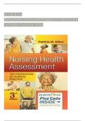 TEST BANK For Nursing Health Assessment The Foundation of Clinical Practice, 3rd Edition by Dillon, Verified Chapters 1 - 27, Complete Newest Version