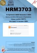 HRM3703 Assignment 5 QUIZ (COMPLETE ANSWERS) Semester 2 2024 - DUE 11 October 2024