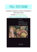 Hergenhahns An Introduction to the History of Psychology 8th Edition Henley Test Bank With Question and Answers, From Chapter 1 to 20