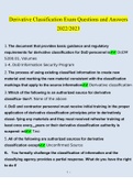 Derivative Classification Exam Questions and Answers 2023 / 2024 (Verified Answers)