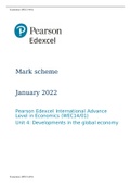 Pearson Edexcel International Advance Level in Economics (WEC14/01)mark scheme