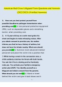 American Red Cross Lifeguard Test A Questions 2022/2023 | Consisting Of 75 Questions With Verified Answers From Experts