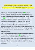 American Red Cross Lifeguard Written Exam Questions 2022/2023 | Consisting Of 115 Questions With Verified Answers From Experts