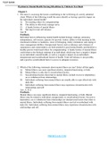 TEST BANK Psychiatric-Mental Health Nursing 8th edition by VIDEBECK Page 11.The nurse is assessing the factors contributing to the well-being of a newlyadmittedclient. Which of the following would the nurse identify as having a positiveimpact onthe indivi