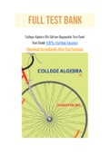 College Algebra 6th Edition Dugopolski Test Bank with Question and Answers, From Chapter 1 to 8