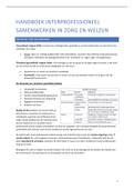 Samenvatting 'Handboek interprofessioneel samenwerken in zorg en welzijn' (H1)