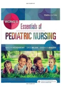 Wongs Essentials Of Pediatric Nursing 10th Edition Hockenberry Test Bank