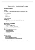 Samenvatting Sociologische Thema's: HC, WG & literatuur - UVT