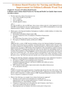 Complete Test Bank Evidence Based Practice for Nursing and Healthcare Quality Improvement 1st Edition LoBiondo Wood Questions & Answers with rationales (Chapter 1-17)