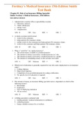 Complete Test Bank Fordney’s Medical Insurance 15th Edition Smith Questions & Answers with rationales (Chapter 1-20)