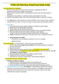 NURS 120 Med Surg. Final Exam Study Guide