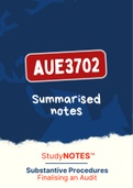 AUE3702 - Summarised NOtes