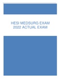 HESI MEDSURG EXAM 2022 ACTUAL EXAM