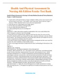 Complete Test Bank Health And Physical Assessment In Nursing 4th Edition Fenske Questions & Answers with rationales (Chapter 1-28)