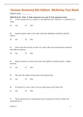 Complete Test Bank Human Anatomy 6th Edition  McKinley Questions & Answers with rationales (Chapter 1-28)