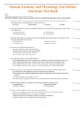 Complete Test Bank Human Anatomy and Physiology 2nd Edition Amerman Questions & Answers with rationales (Chapter 1-27)