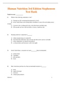 Complete Test Bank Human Nutrition 3rd Edition Stephenson Questions & Answers with rationales (Chapter 1-20)