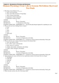 Complete Test Bank Human Physiology From Cells to Systems 9th Edition Sherwood Questions & Answers with rationales (Chapter 1-20)