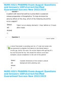 NURS 6521 PHARMA Exam-August Questions and Answers 100%Correct/Verified Guaranteed Success New 2022/2023