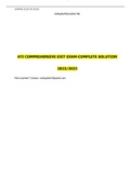 ATI COMPREHENSIVE EXIT EXAM-COMPLETE SOLUTION 2022/2023