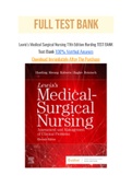 Lewis’s Medical Surgical Nursing 11th Edition Harding TEST BANK with Question and Answers, From Chapter 1 to 68 and rationale