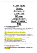 Health Assessment Across the Lifespan Comprehensive Final VERIFIED  2022 