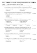 Complete Test Bank Legal And Ethical Issues In Nursing 7th Edition Guido Questions & Answers with rationales (Chapter 1-21)