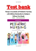 Wong’s Essentials of Pediatric Nursing 11th Edition Hockenberry Rodgers Wilson Test Bank  ISBN-13: 9780323624190