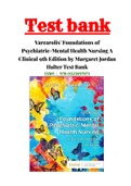 TEST BANK FOR Varcarolis' Foundations of Psychiatric-Mental Health Nursing A Clinical 9th Edition by Margaret Jordan Halter Chapter 1-36