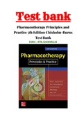 TEST BANK for Pharmacotherapy Principles and Practice 5th Edition Chisholm-Burns Test Bank. ALL 102 CHAPTERS (Complete Download). 347 Pages.