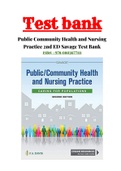 Test Bank: Public / Community Health and Nursing Practice: Caring for Populations, 2nd Edition, Christine L. Savage