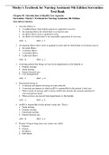 Complete Test Bank Mosby’s Textbook for Nursing Assistants 9th Edition Sorrentino  Questions & Answers with rationales (Chapter 1-56)