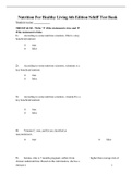 Complete Test Bank Nutrition For Healthy Living 6th Edition Schiff   Questions & Answers with rationales (Chapter 1-13)