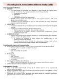 Phonological & Articulation Midterm Review Sheet